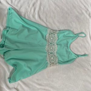 Crotchet teal romper